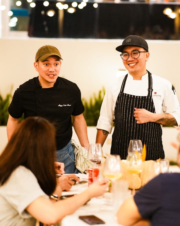 Chef Miggy Moreno with Chef Philip Arroza of Azure